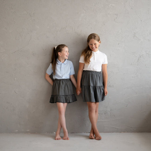 Girl's skirt with ruffle hem