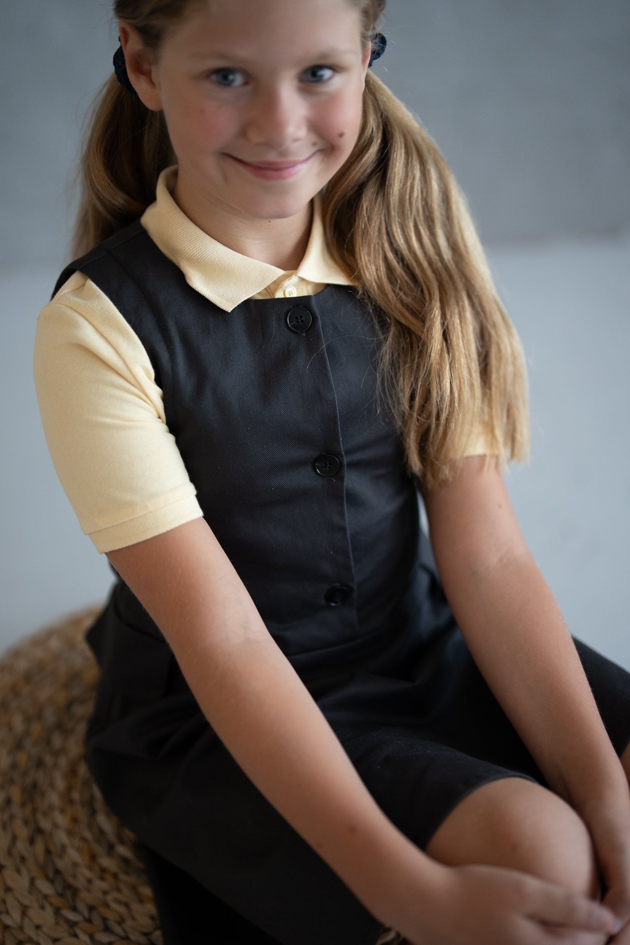 Girl's button pinafore