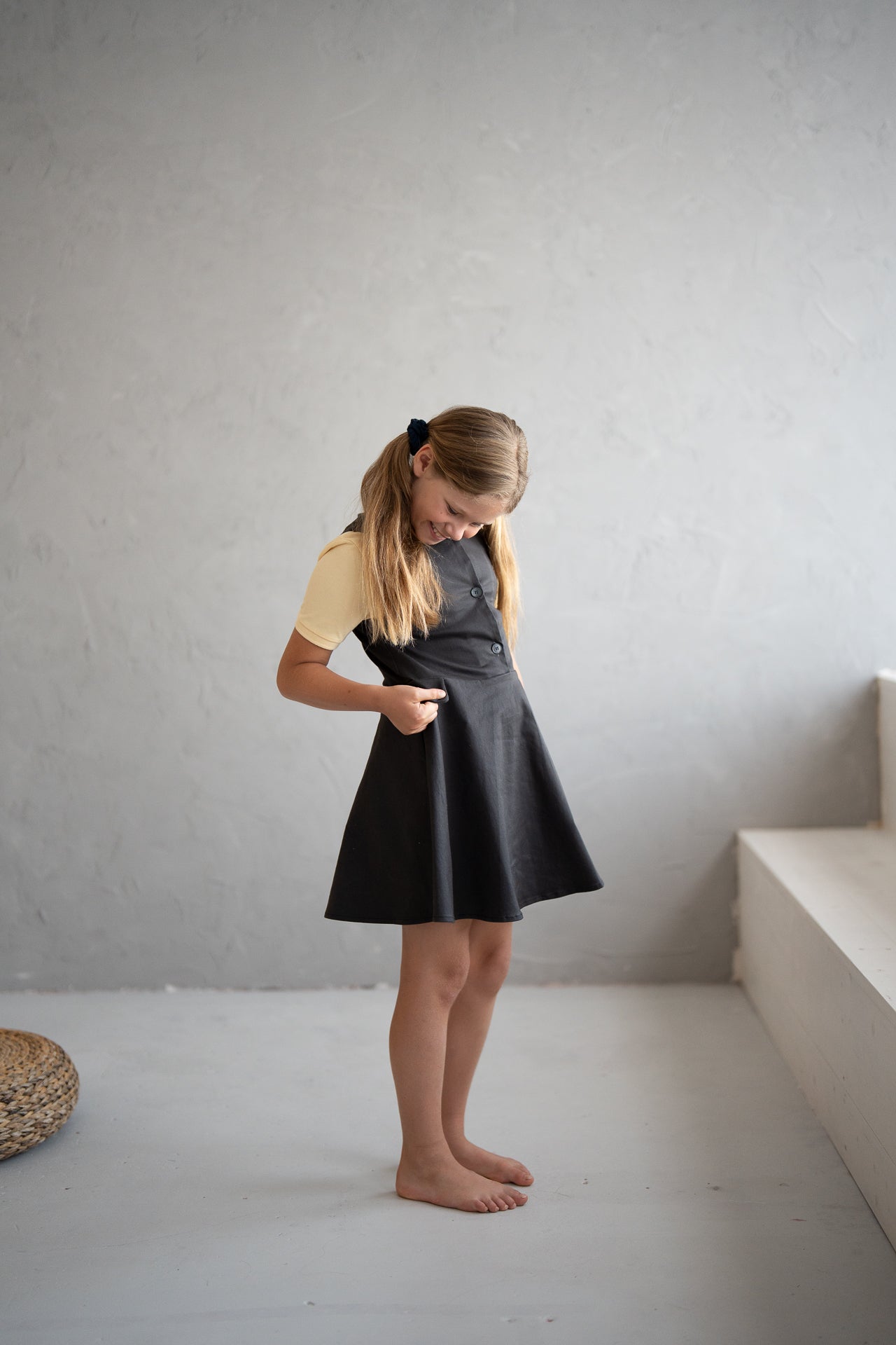 Girl's button pinafore