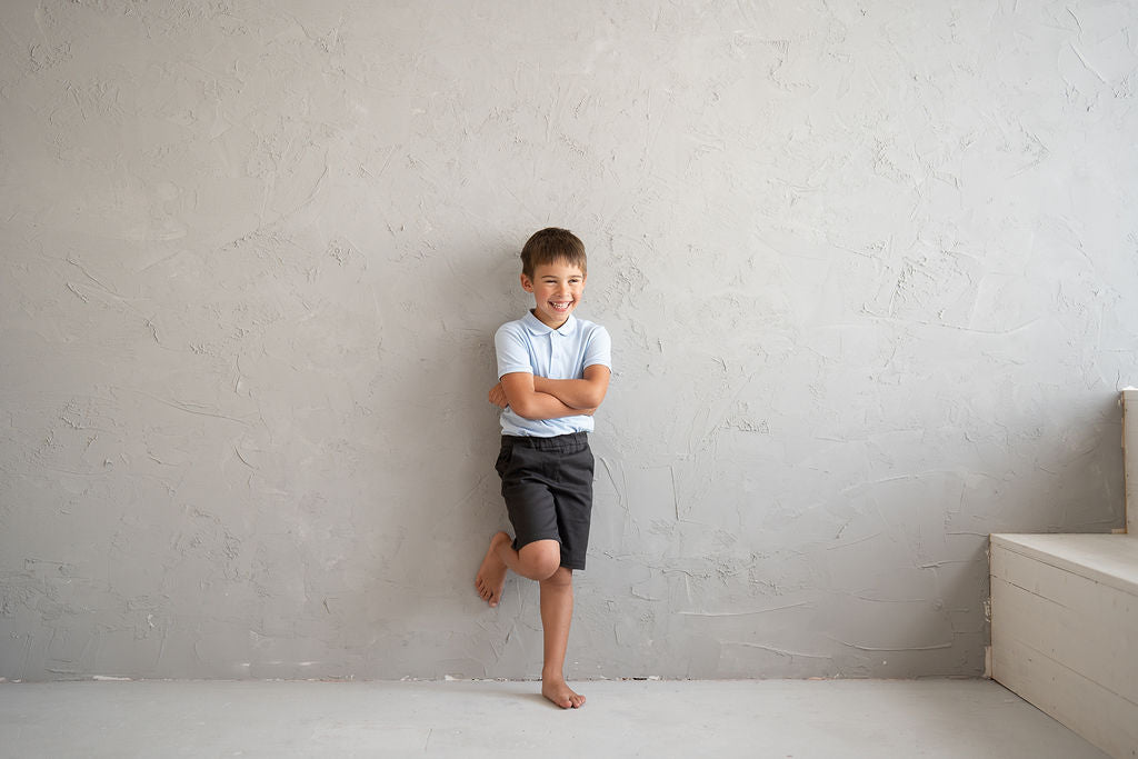 Smart Fit Cotton School Shorts – Charcoal Grey