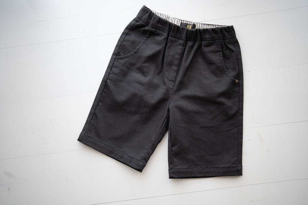 Smart Fit Cotton School Shorts – Charcoal Grey