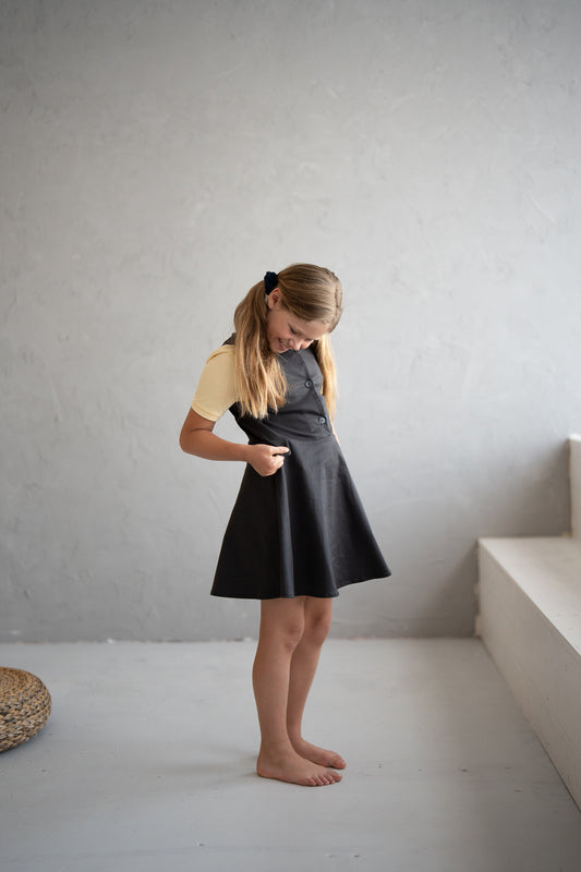 Girl's button pinafore