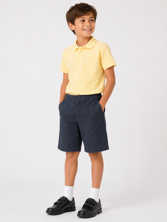 Boys’ Cotton Pull On School Shorts – Grey