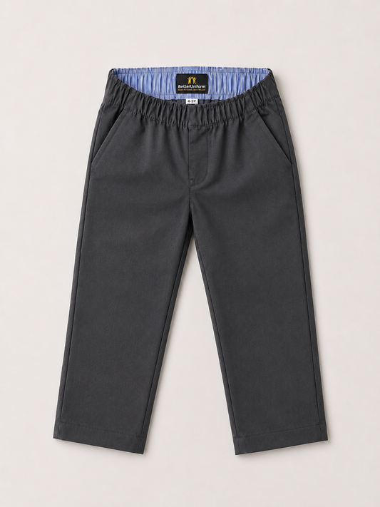 Boys’ Cotton Pull-On School Trousers