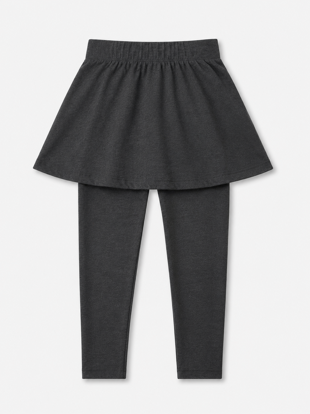 Girls’ Organic Cotton Skirted Leggings – Grey