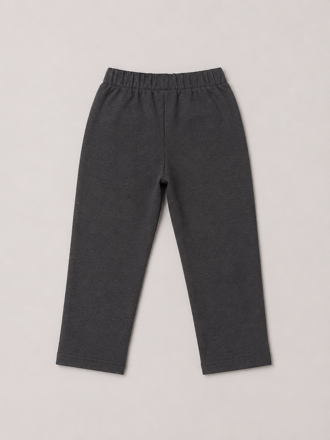 Girls’ Organic Cotton Pull-On School Trousers – Grey
